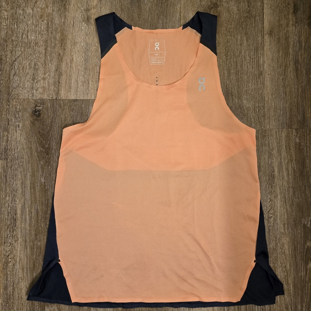 On Running Coral and Black Tank Top